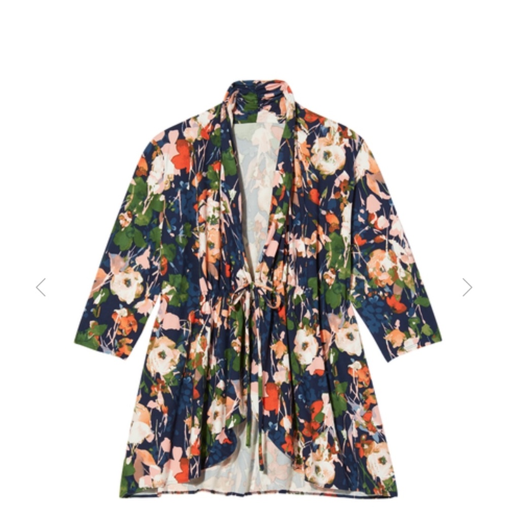 NWT Floral Drawstring Cardigan